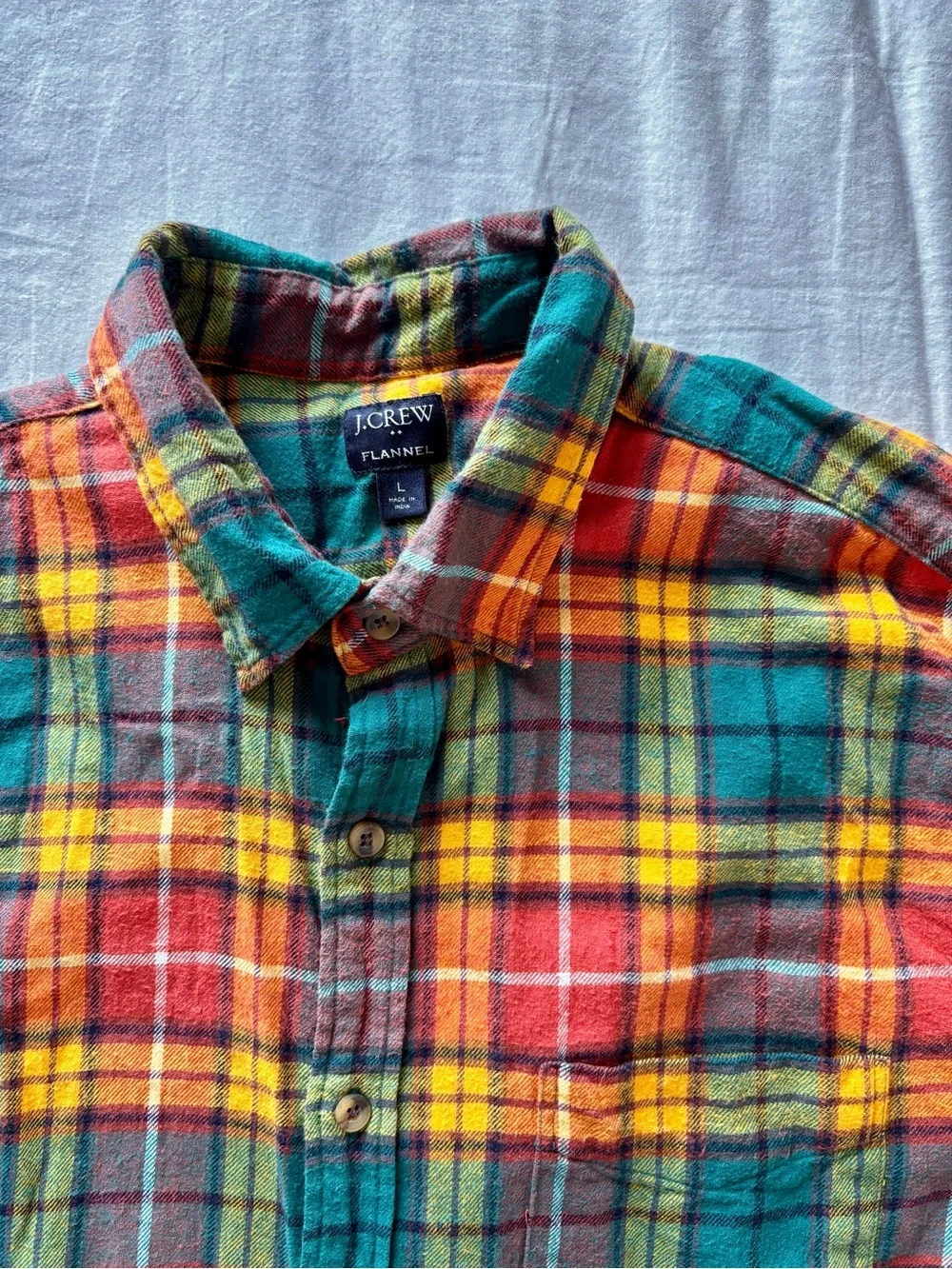 J. Crew Autumn Plaid Flannel Size L